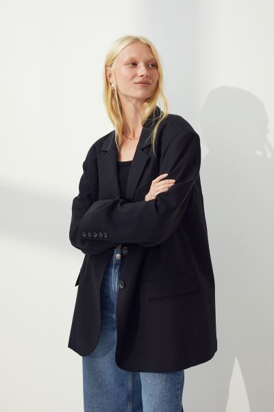 Oversized lyocell jacket | H&M (UK, MY, IN, SG, PH, TW, HK)
