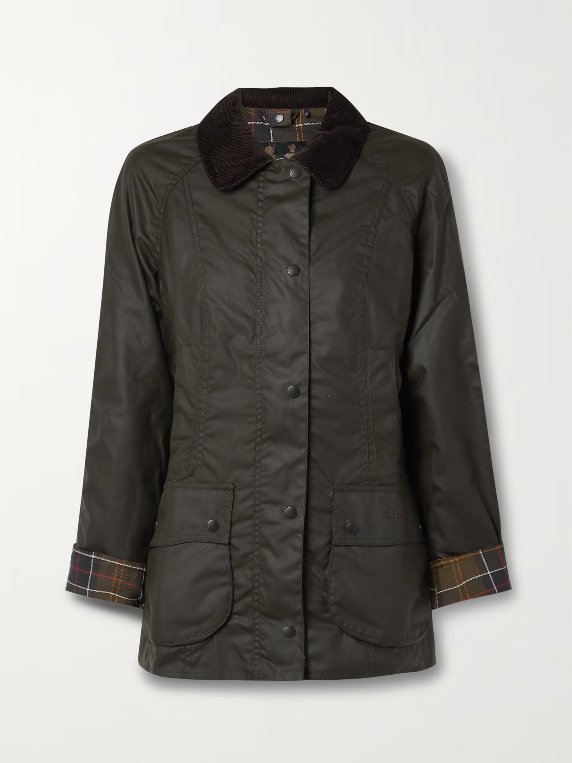 Beadnell corduroy-trimmed waxed-cotton jacket | NET-A-PORTER (UK & EU)