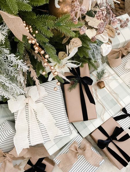 My favorite Target gift wrap is back!!!!  Grab it quickly before it sells out!   I mixed it with plain brown wrap and pretty ribbons for an elevated look! 


Christmas holiday gifting, wrapping, presents, 

#LTKHoliday #LTKhome #LTKstyletip