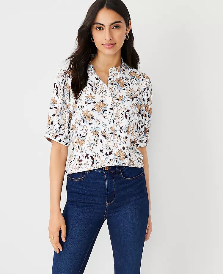 Floral Puff Sleeve Top | Ann Taylor (US)