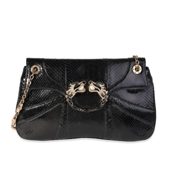 Gucci Limited Edition Tom Ford Black Python Jeweled Dragon Flap Bag | Poshmark