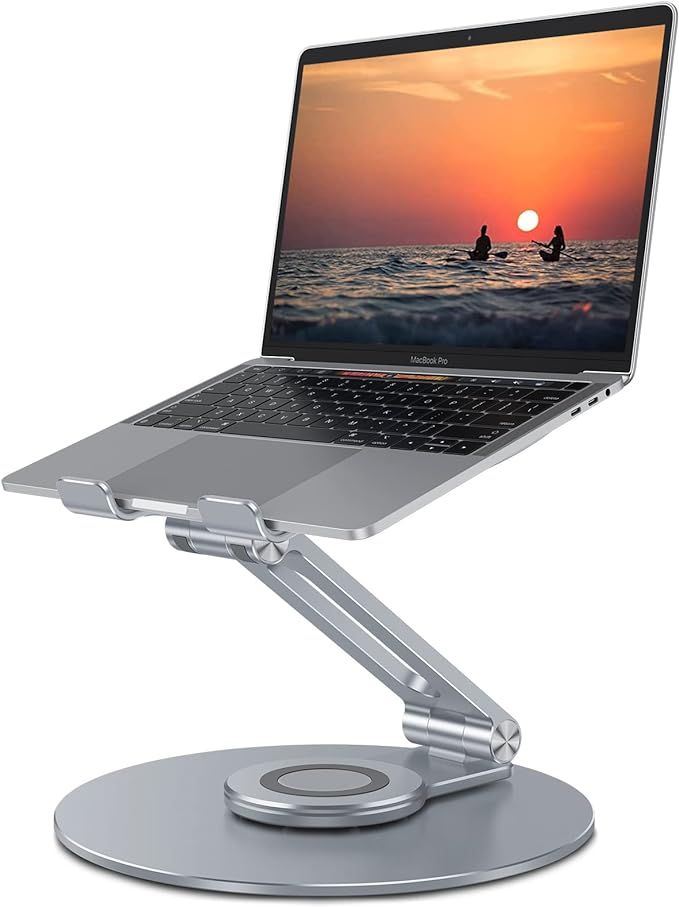 OMOTON Adjustable Laptop Stand with 360 Rotating Base, Ergonomic Laptop Riser for Collaborative W... | Amazon (US)
