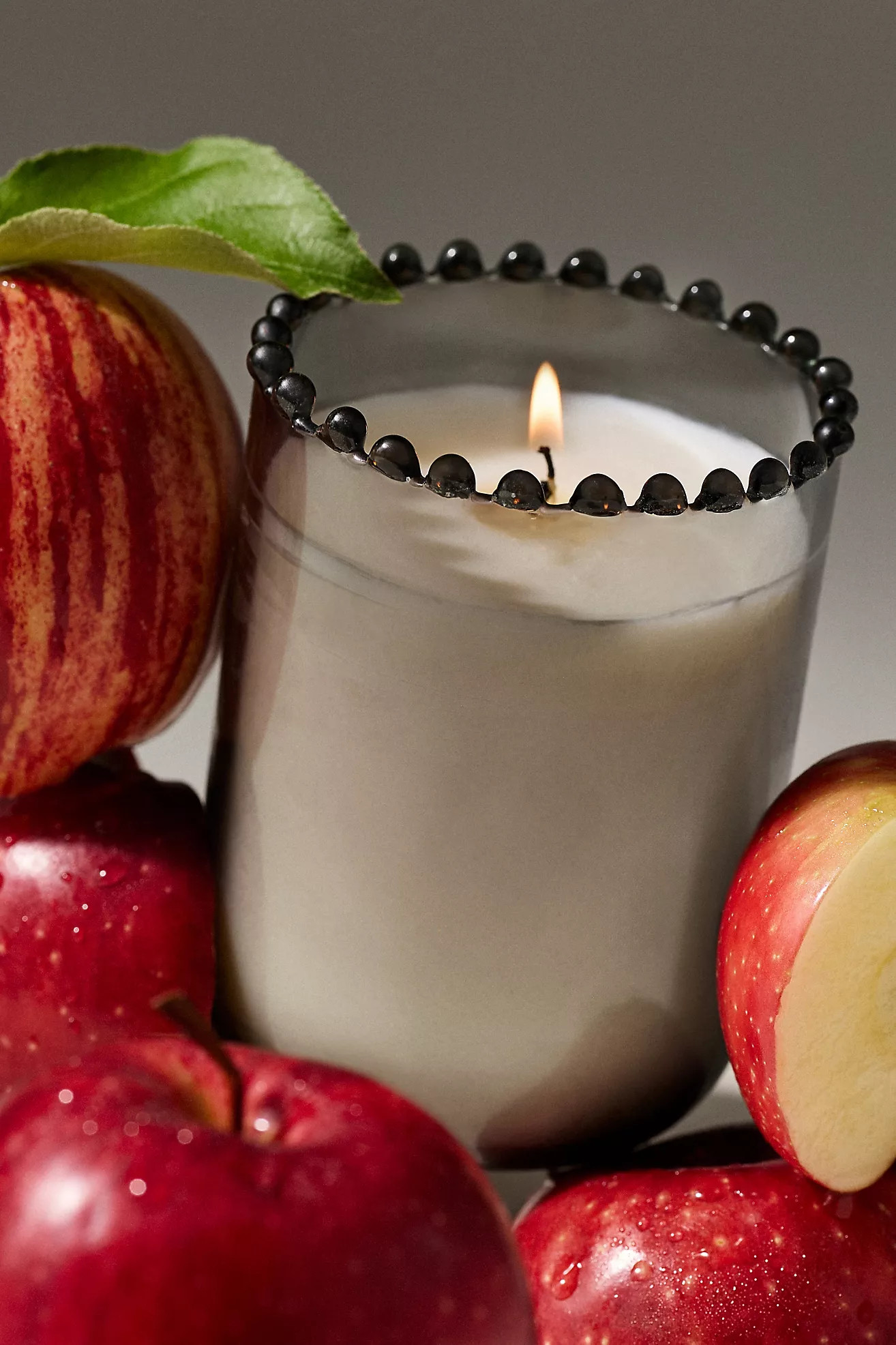 Dotted Rim Fruity Honeycrisp Oakwood Glass Candle | Anthropologie (US)
