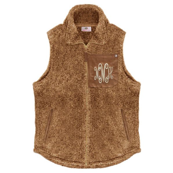 Monogrammed Sherpa Vest | Marleylilly