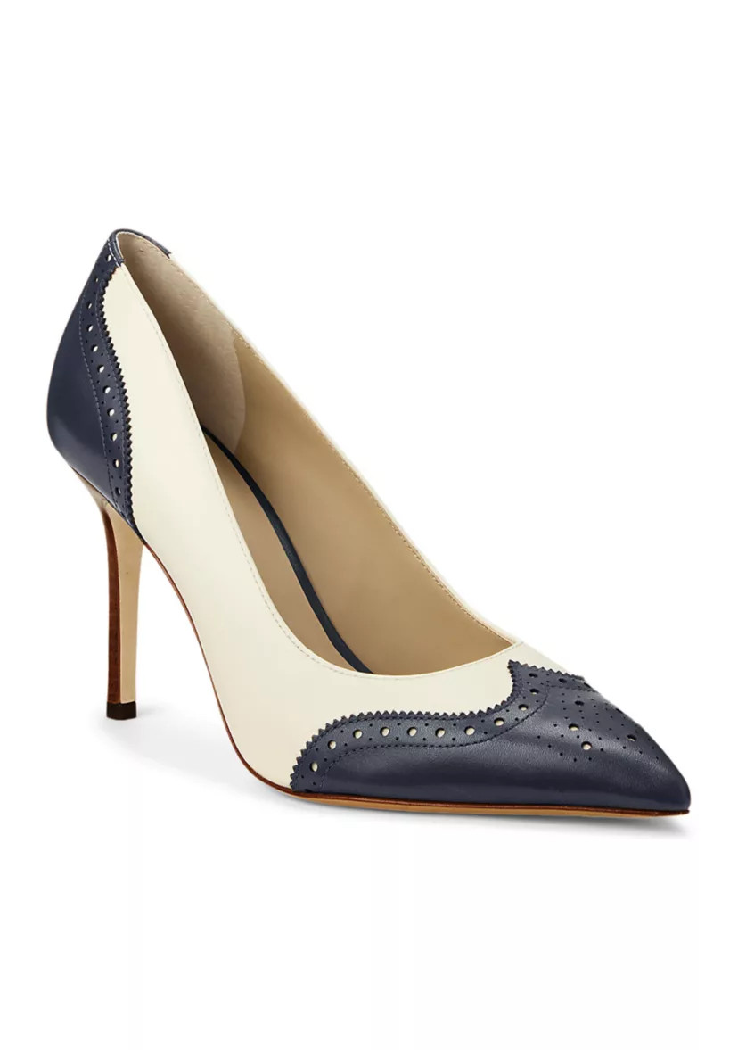 Lynden Perforated Nappa Leather Pumps | Belk