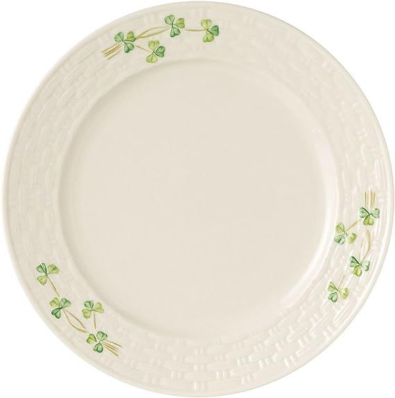 Belleek Group Shamrock Dinner Plate, 11.25-Inch, White | Amazon (US)