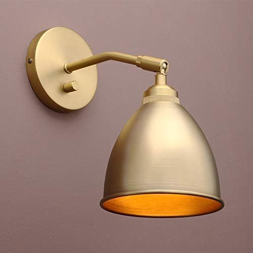 Yosoan Vintage Wall Sconce, 1-Light Dimmable Switch Industrial Mount Metal Fixture Lighting Lamp ... | Amazon (US)