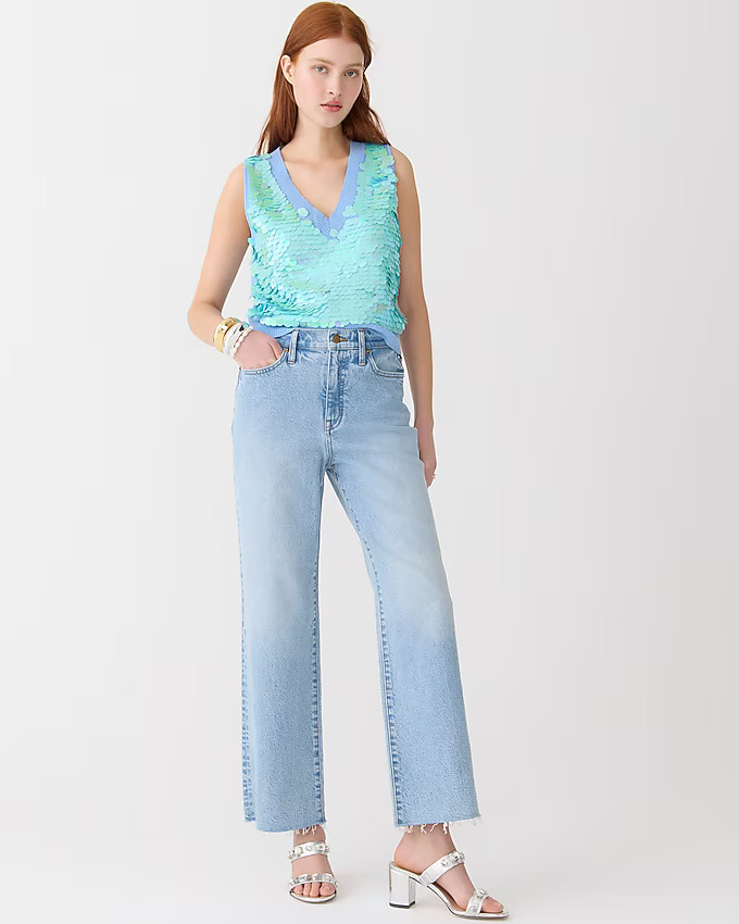 Slim wide-leg jean in Coastal Summer wash | J. Crew US