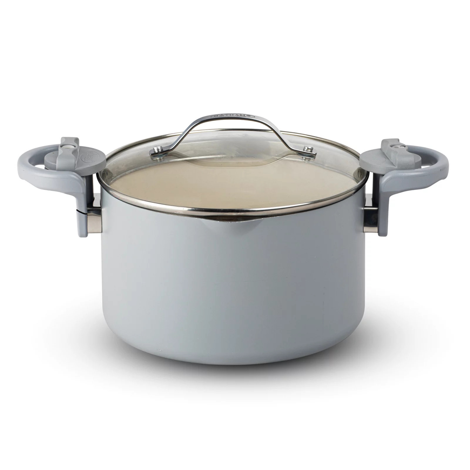 Gotham Steel Natural Collection 5-qt. Ceramic Nonstick Pasta Pot with Twist N' Lock Handles, Gray | Kohl's