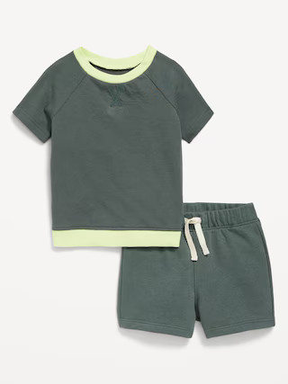 Printed Waffle-Knit Top and Shorts Set for Baby | Old Navy | Old Navy (US)