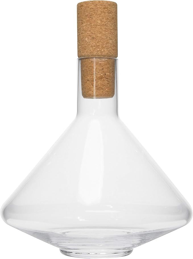 Creative Co-Op Round Glass Cork Stopper Decanter, Clear | Amazon (US)