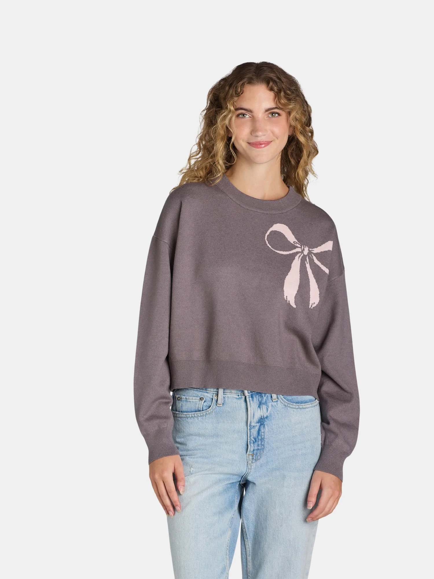 Liv & Lottie Juniors’ Graphic Sweater with Long Sleeves, Midweight, S-XL | Walmart (US)