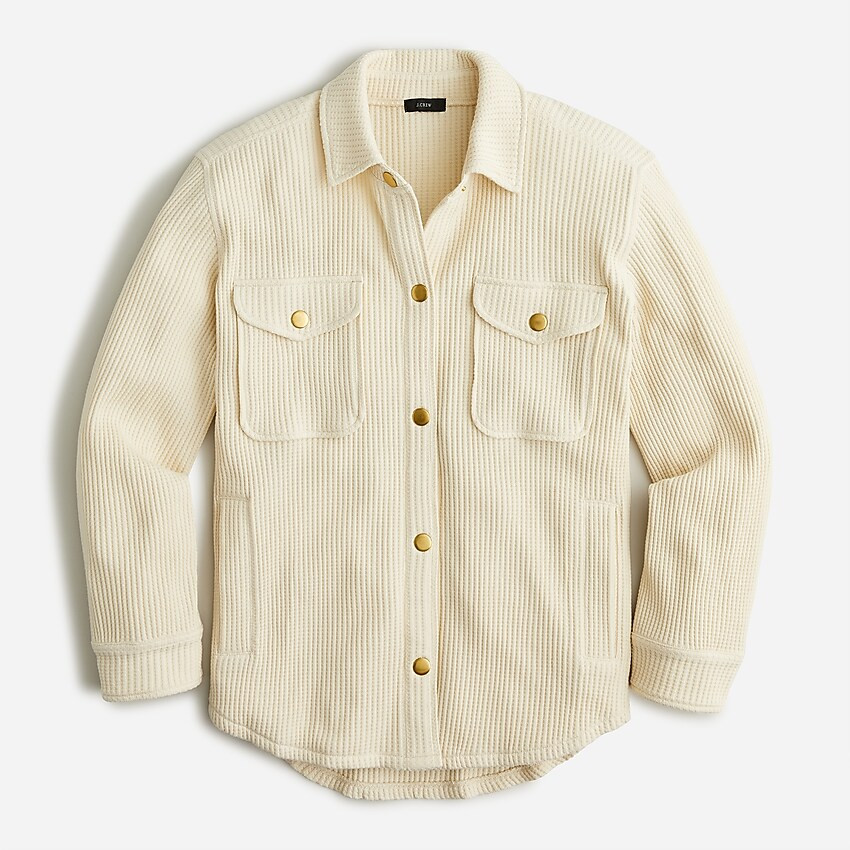 Waffle-knit shirt-jacket | J. Crew US