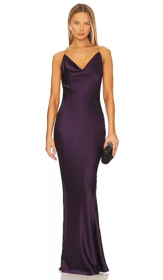 Massimo Gown in Eggplant | Deep Purple Dress Dark Purple Dress Fall Wedding Guest Dress Fall Dresses | Revolve Clothing (Global)
