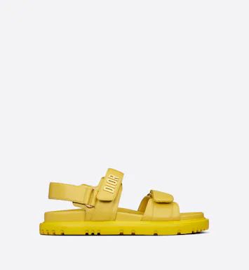 DiorAct Sandal Mustard Yellow Lambskin | DIOR | Dior Couture