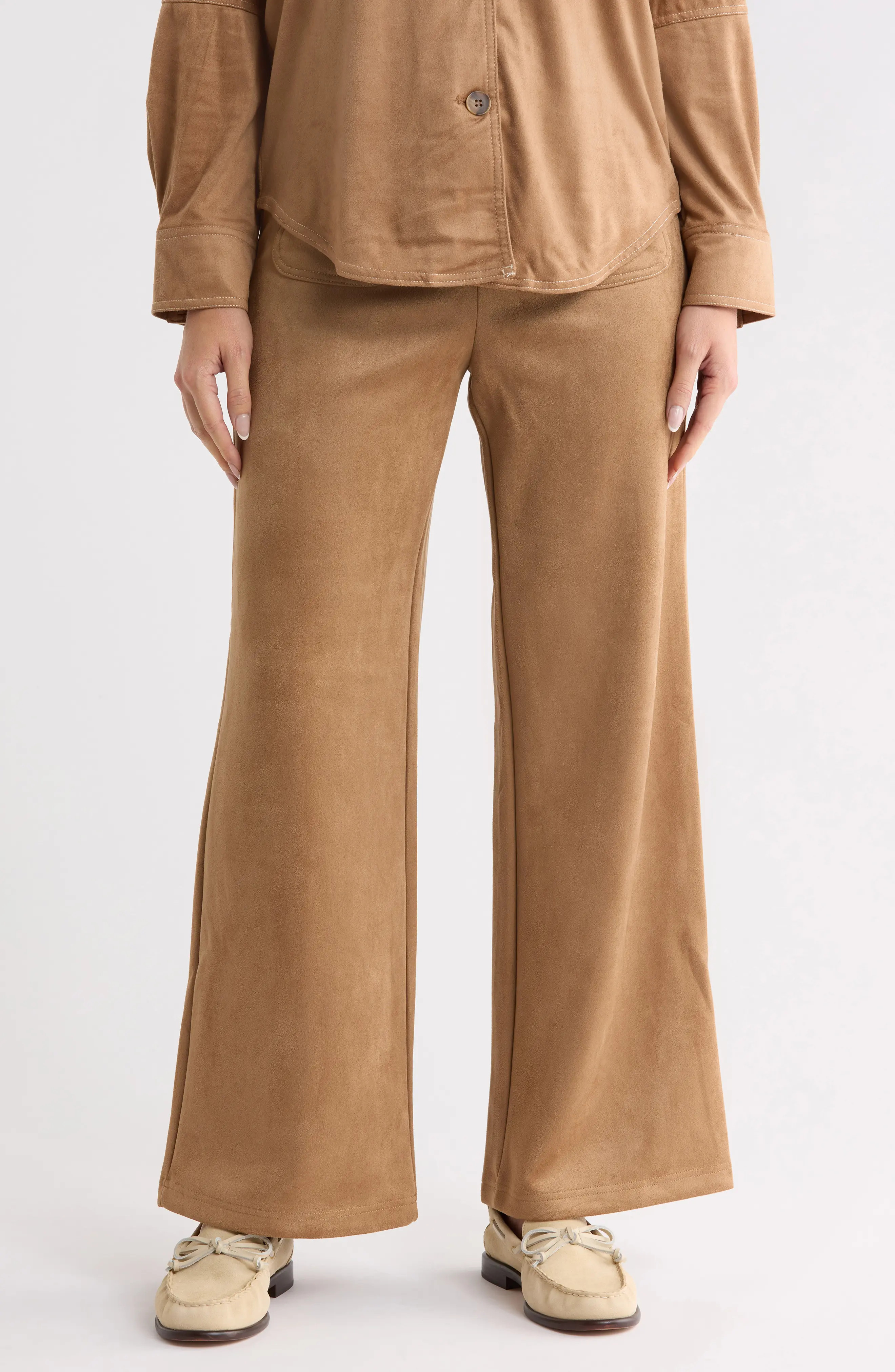 T Tahari Faux Suede Pants in Rich Mocha at Nordstrom Rack, Size X-Small | Nordstrom Rack