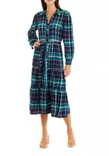 Women's Long Sleeve Midi Shirtdress | Belk