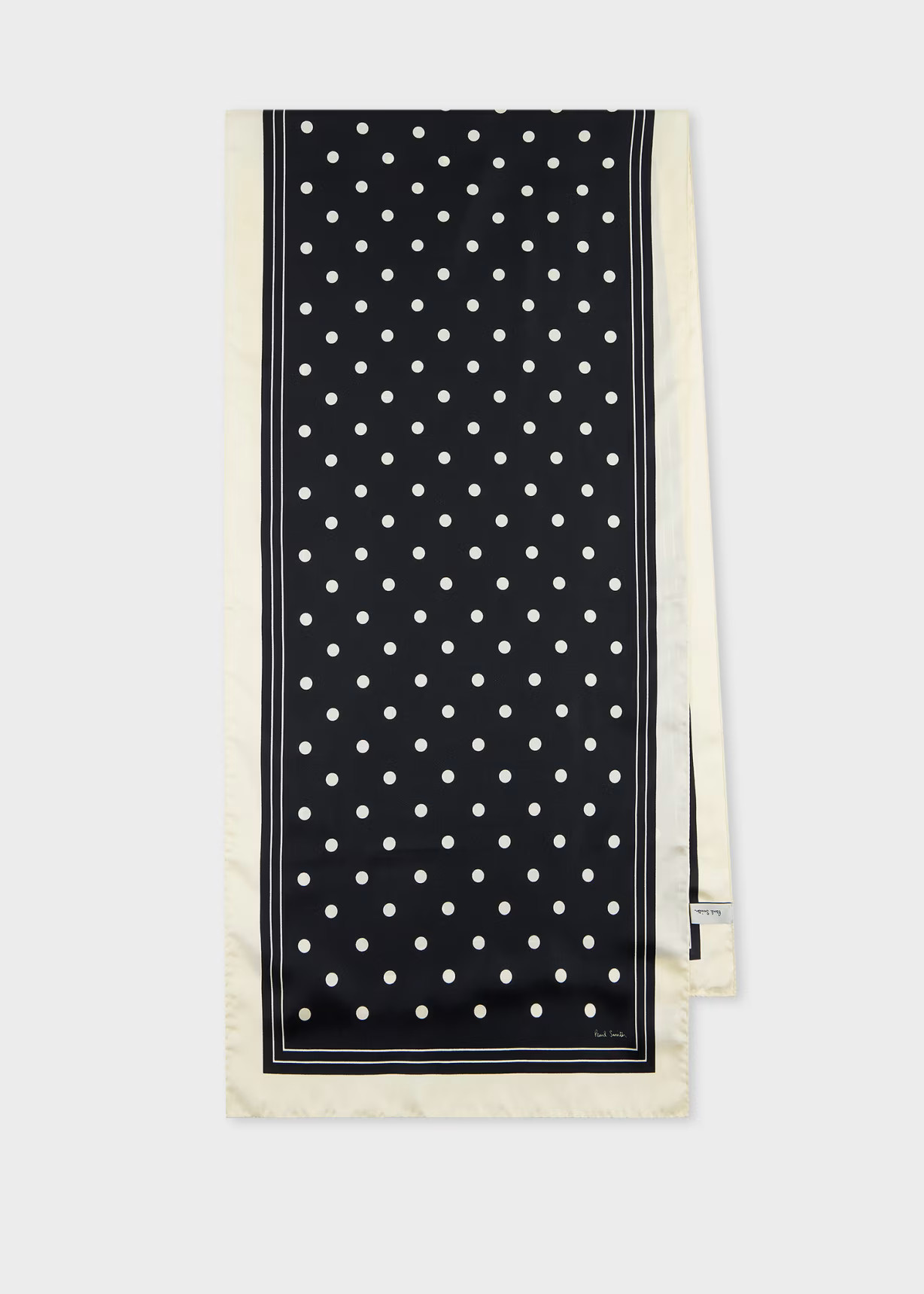 Women's Black and White Silk Polka Dot Scarf | Paul Smith (Global)