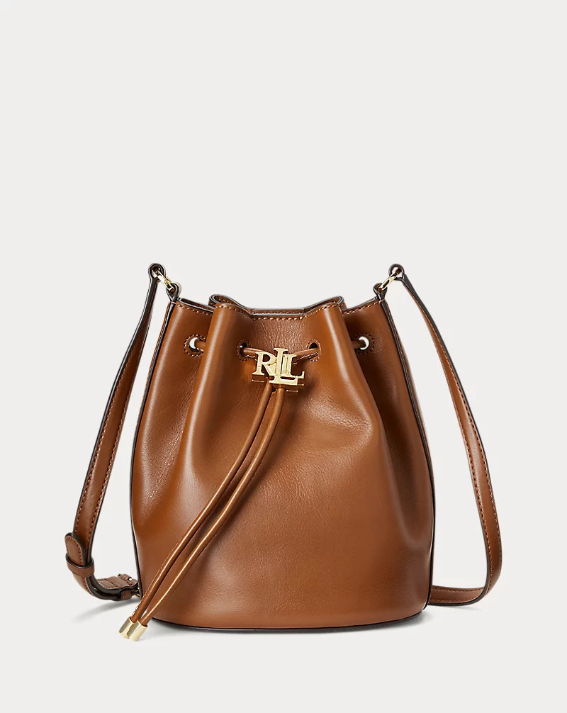 Andie medium leren tas met trekkoord | Ralph Lauren (BE & NL)