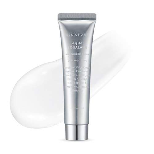 S. Nature AQUA SQUALANE MOISTURIZING CREAM | Face Moisturizer for Dry and Sensitive Skin, Vegetable Squalane 150,00ppm, Long-lasting Hydration, Pore Care Cream, Korean Skin Care (2.7 Fl Oz, 80ml) | Amazon (US)