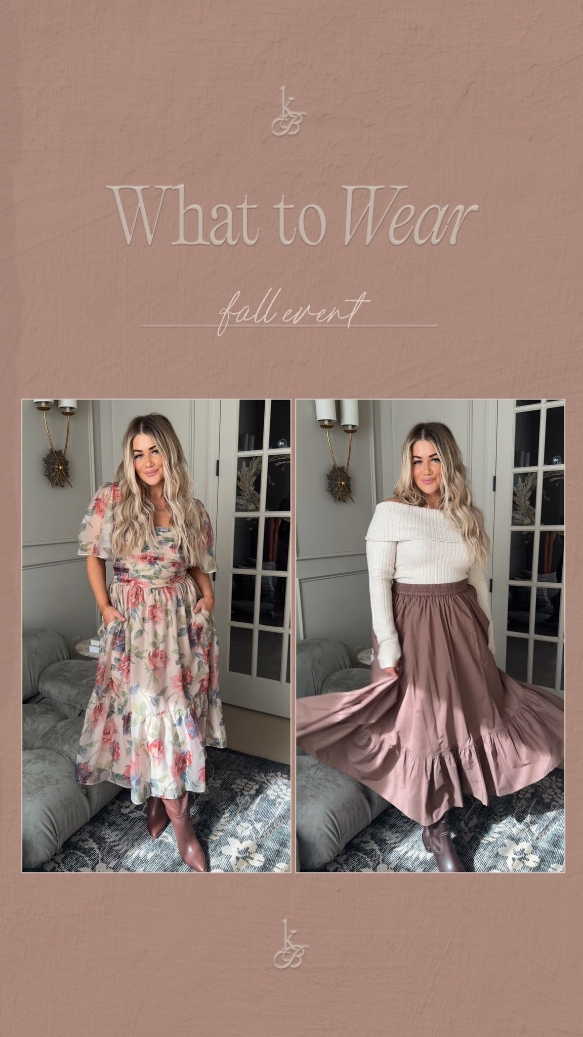 What to wear to your next fall event✨ #event #fall #dress 

Dress- medium 
Top- medium 
Skirt- large

#LTKHoliday #LTKStyleTip #LTKMidsize