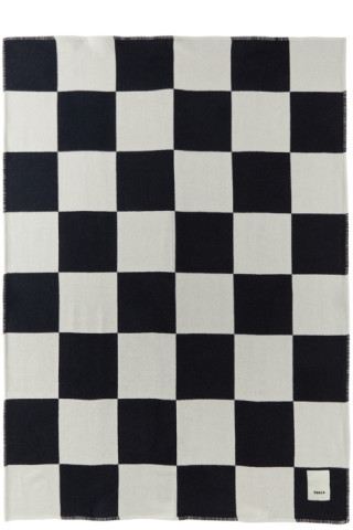 Black & White Cashmere Checkerboard Blanket | SSENSE
