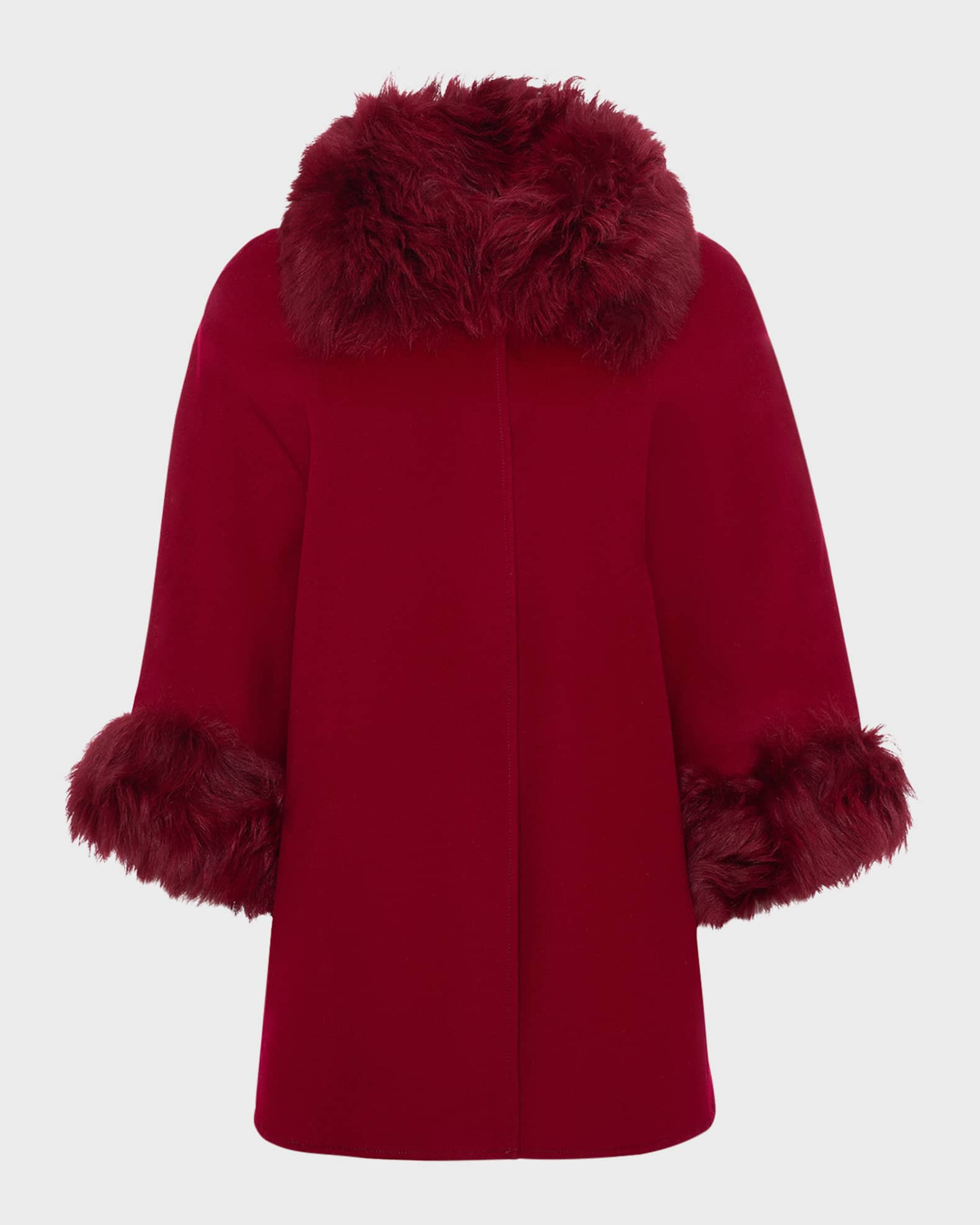 Gorski Select Wool & Lamb Cape | Neiman Marcus