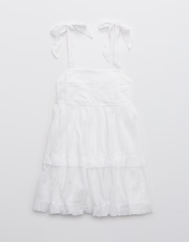 Aerie Shoulder Tie Ruffle Cover Up | American Eagle Outfitters (US & CA)