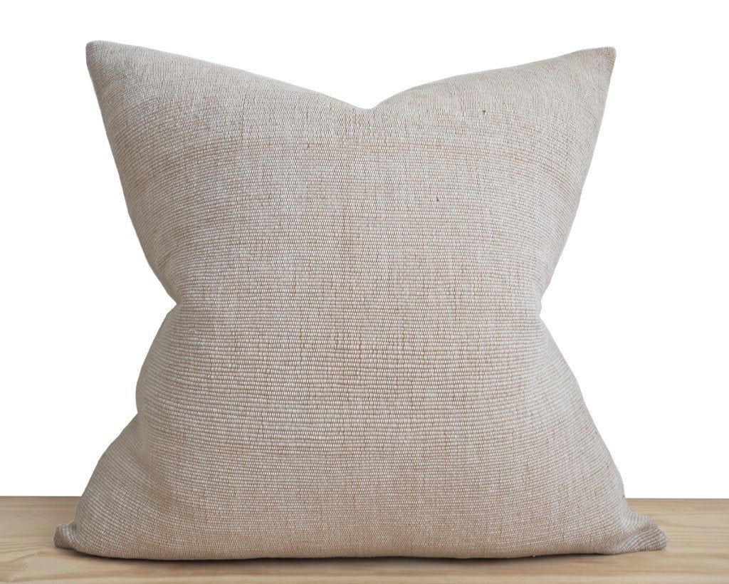 Luxurious Handwoven Natural Cotton Pillow Cover | Coterie, Brooklyn