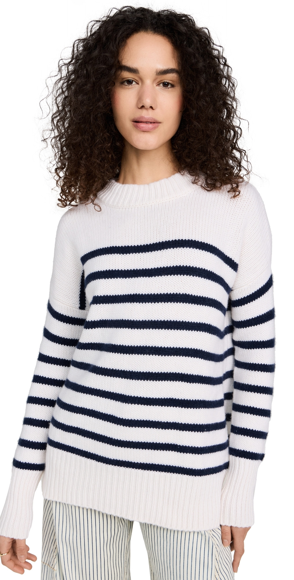 La Ligne Marin Sweater Cream/Navy S | Shopbop