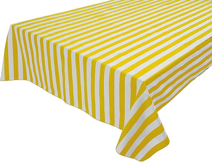lovemyfabric Cotton 1 Inch Striped Tablecloth for Wedding/Bridal Shower, Birthdays/Baby Shower, S... | Amazon (US)
