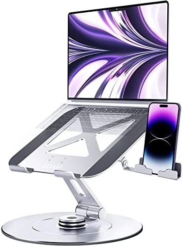 LOXP Aluminum Adjustable Laptop Stand for Desk, Portable 360 Rotating Laptop Stand Adjustable Hei... | Amazon (US)