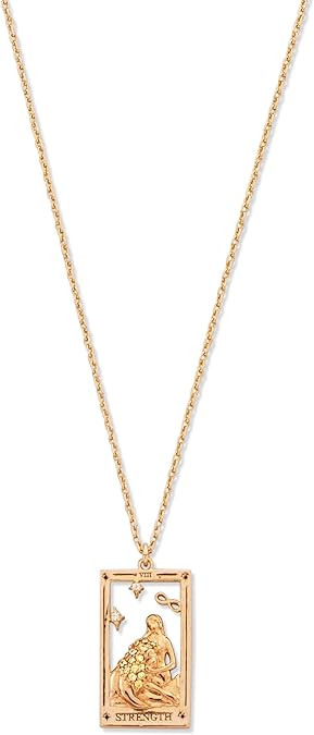 Rocksbox Tarot Card Pendant Necklace - Gold Chain Necklace for Women - 14k Gold Plating - Premium... | Amazon (US)