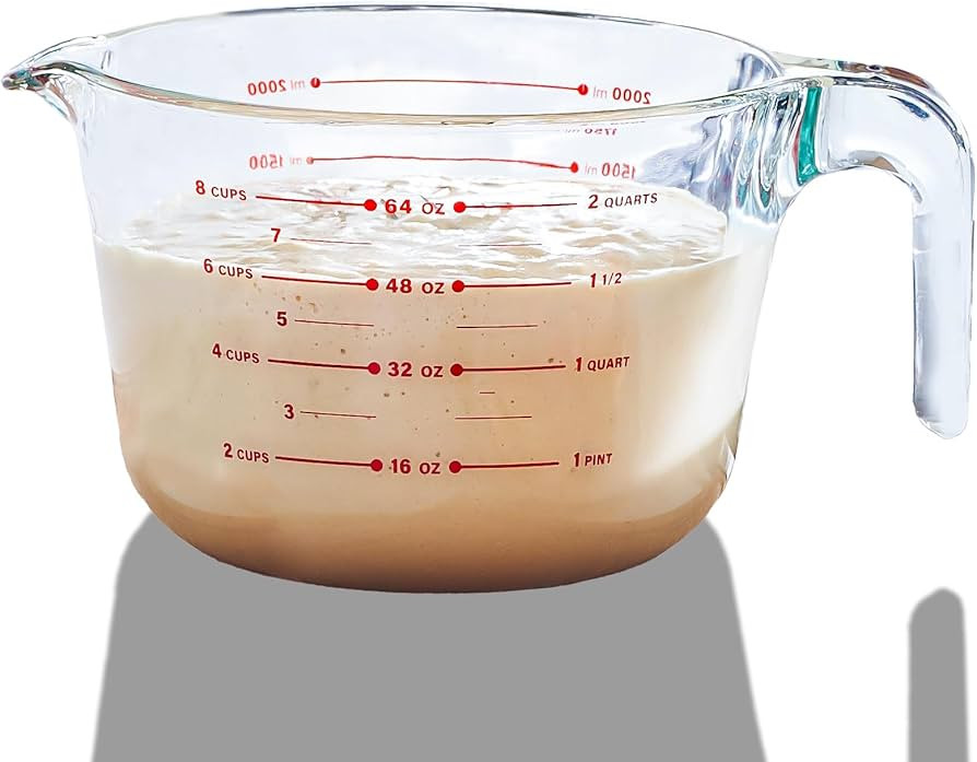 8 Cup Large Glass Measuring Cup - Kitchen Mixing Bowl Liquid Measure Cups Glass Tupperware Bakewa... | Amazon (US)