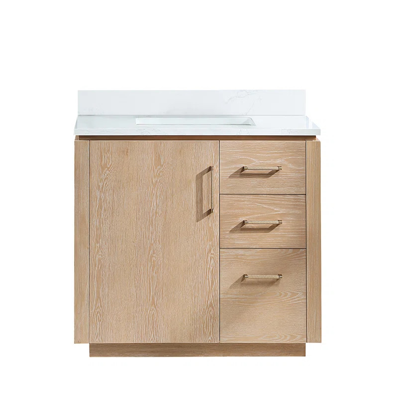 San Bathroom Vanity with Engineered Marble Top | Wayfair North America