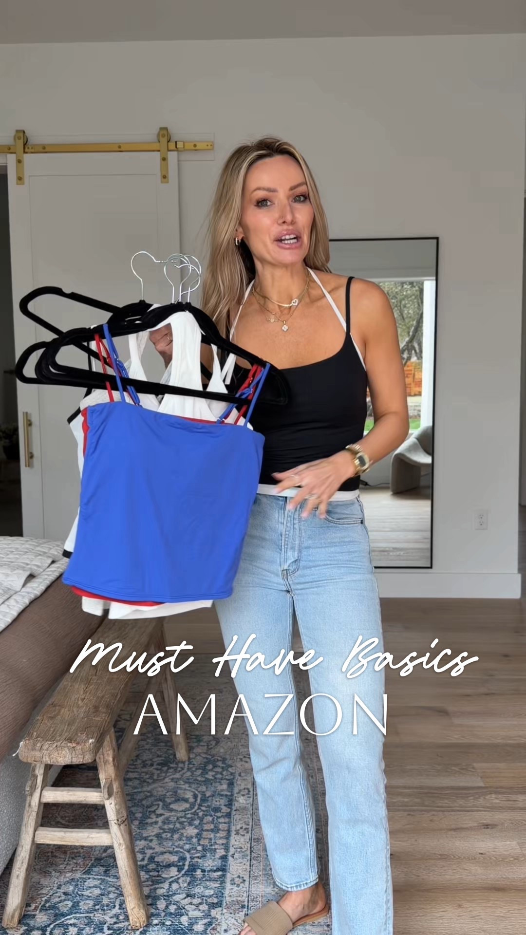 Stop scrolling — these are the Amazon basics your closet is missing. Comment AMAZON and I will send you you the details 
The tanks I grab on repeat as a mom on the go.
Neutral chic staples that make everyday outfits look instantly elevated.

#SpringOutfitIdeas #MomStyleLife #ElevatedBasics