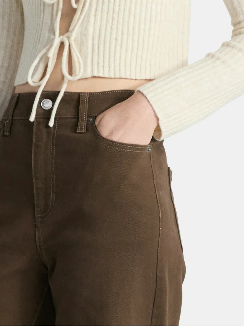 No Boundaries High Rise Baggy Wide Leg Jeans, 32'' Inseam, Women’s and Women's Plus | Walmart (US)