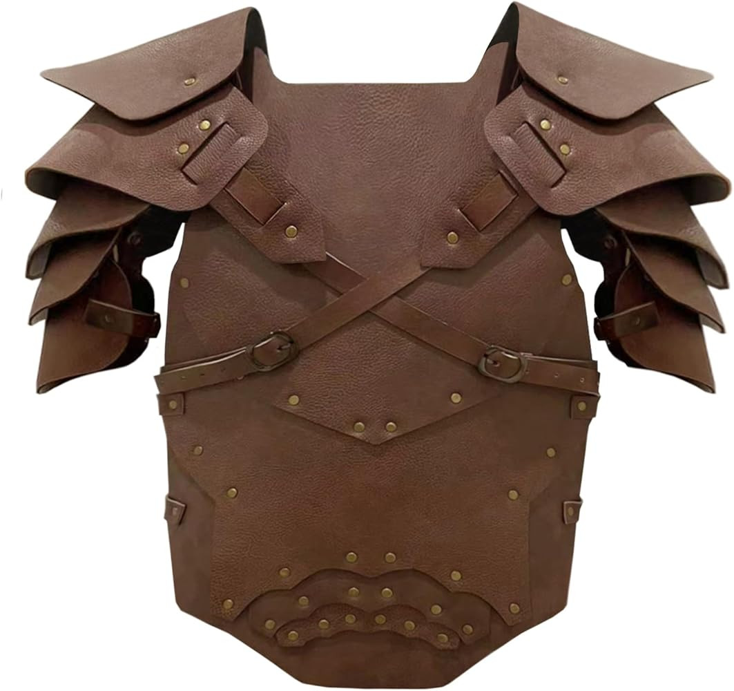 Deluxe Medieval Chest Armor Viking Warrior Adjustable Leather Armour Breastplate Costume for LARP Party Halloween Cosplay | Amazon (US)