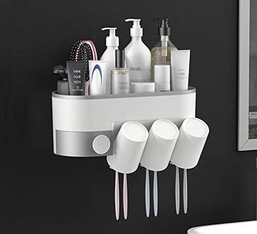 BUILDEC Adhesive Bathroom Shelf Storage Organizer Wall Mount No Drilling Toothbrush Holder Wall M... | Amazon (US)