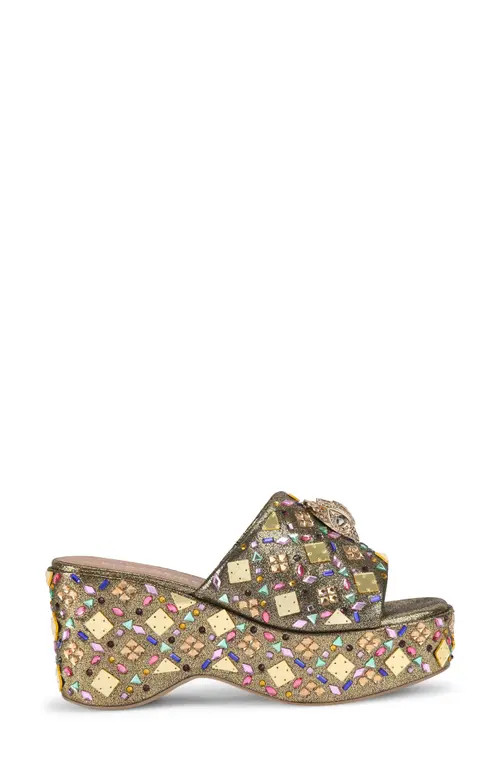 Kurt Geiger London Kensington Lamé Platform Sandal in Gold Yellow at Nordstrom, Size 9.5Us | Nordstrom