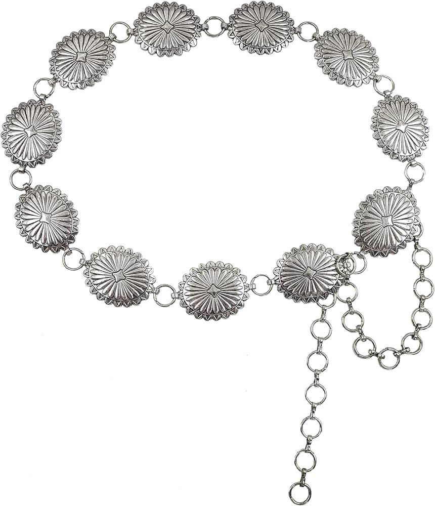 TOPACC Metal Chain Belt for Women Waist chains for Dresses Jeans Western Cowgirl | Amazon (US)