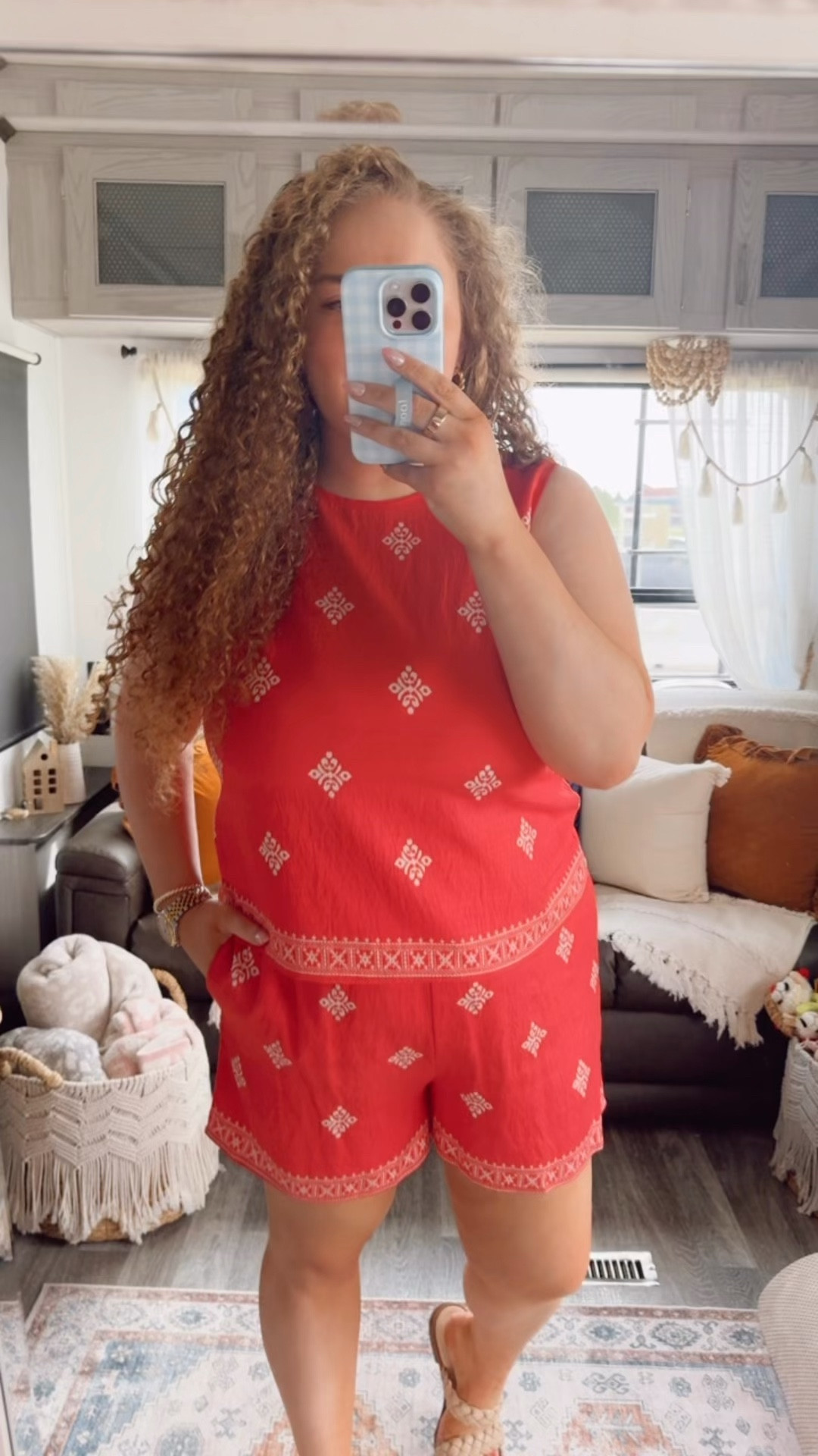 This set feels like the perfect mix of elevated and easy 😍 The print makes it stand out in the best way and it’s one of those outfits you can wear straight from a beach day into dinner without overthinking it.☀️ Such a good vacation dinner option when you want to feel put together but still comfortable✨ orange two piece set | printed matching set | vacation dinner outfit | resort wear style | elevated two piece set | summer vacation outfit | tropical print outfit | vacation outfit inspo | dinner outfit vacation | effortless chic style | resort dinner look | beach to dinner outfit | travel outfit idea | vacation wardrobe staple | summer evening outfit | lightweight set outfit | statement matching set | vacation ready outfit | island style outfit | resort chic fashion

#LTKMidsize #LTKootd #LTKdayinmylife