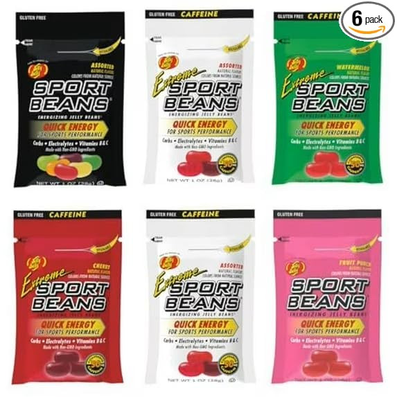 Jelly Bean Sport Beans Variety | 6 pack 1oz bags | Contains Carbs, Electrolytes, Vitamin B & C | ... | Amazon (US)