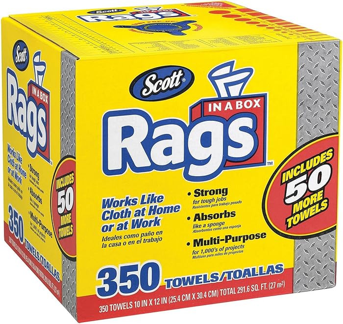 Scott Shop Rags In A Box (350ct.) | Amazon (US)