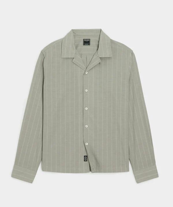 Brushed Poplin Camp Collar Shirt | Todd Snyder