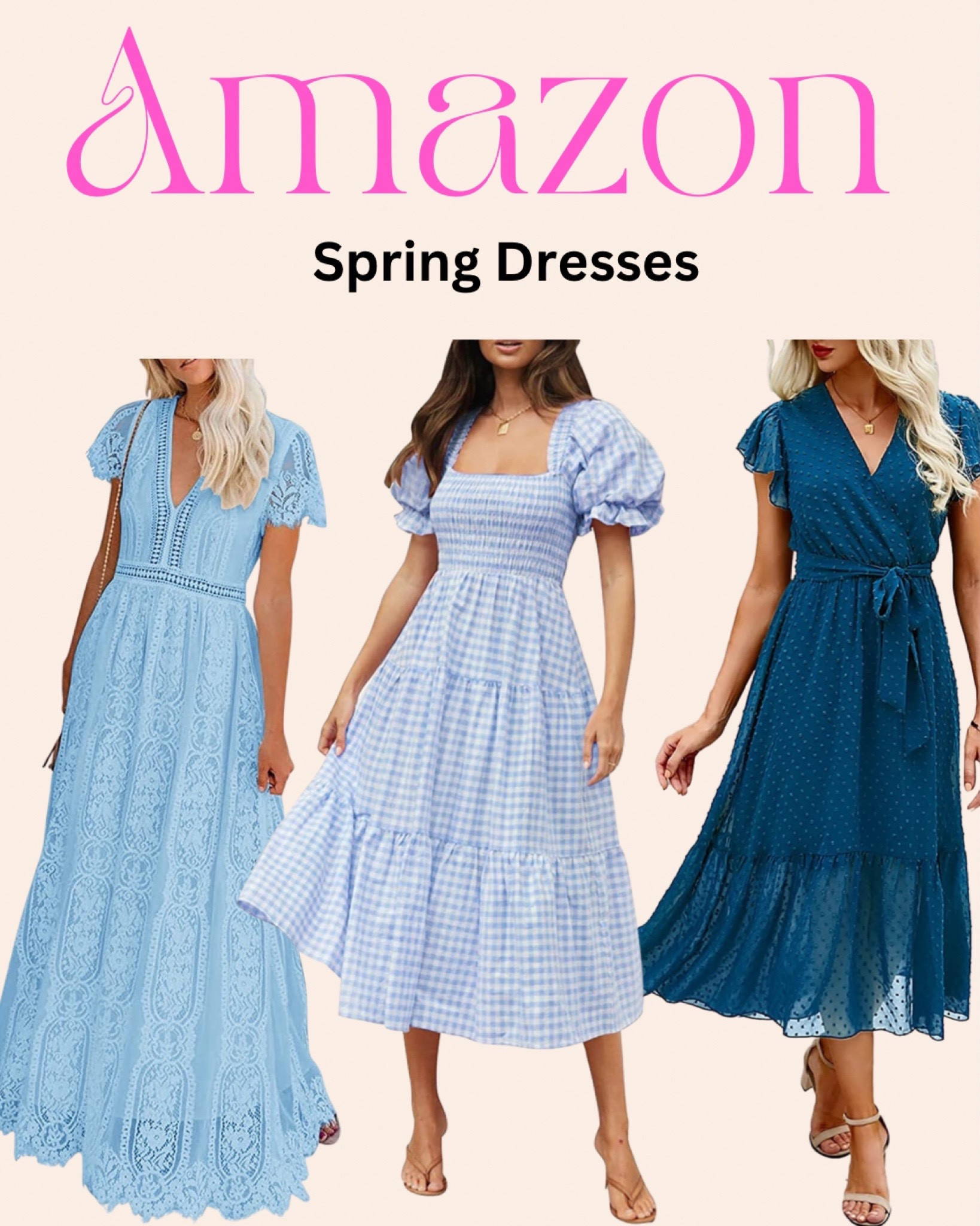 Spring dresses from Amazon! 

Amazon, amazon prime, amazon dress, amazon wedding guest dress, amazon cocktail dress, boho, classy, cottage core, amazon summer fashion, amazon summer dress, preppy, sorority, amazon best sellers, amazon cocktail dress,black dress, wedding guest, black tie, spring outfit, outfit ideas, eras tour, wedding guest, wedding guest dress, dresses, hot pink, pastel, puff sleeves, short dress, mini dress, midi dress, girly, teen girl, tween, bridal shower dress, baby shower dress. Ruffled dress. Travel, cruise, resort, beach. Blue dress. Gingham. 
#dresses #dress #amazon #spring

#LTKSeasonal #LTKtravel #LTKwedding
