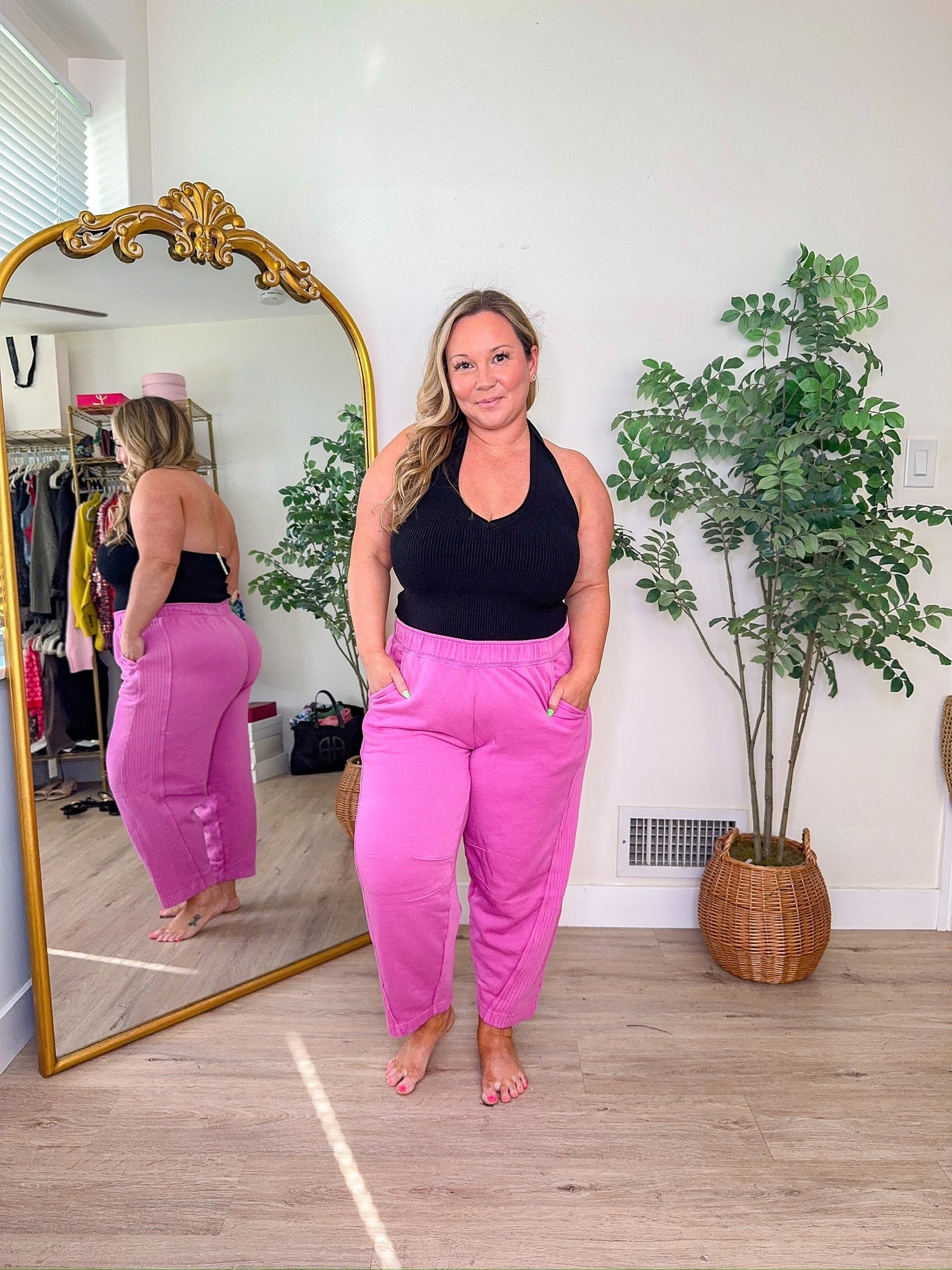 Aerie causal outfit! Wearing a large in the halter top and a medium in the barrel pants!

Sale alert, watchnow, new arrivals, finds under 100, casual outfit, spring fashion, Shelli Enright

#LTKMidsize #LTKxAerie #LTKSeasonal