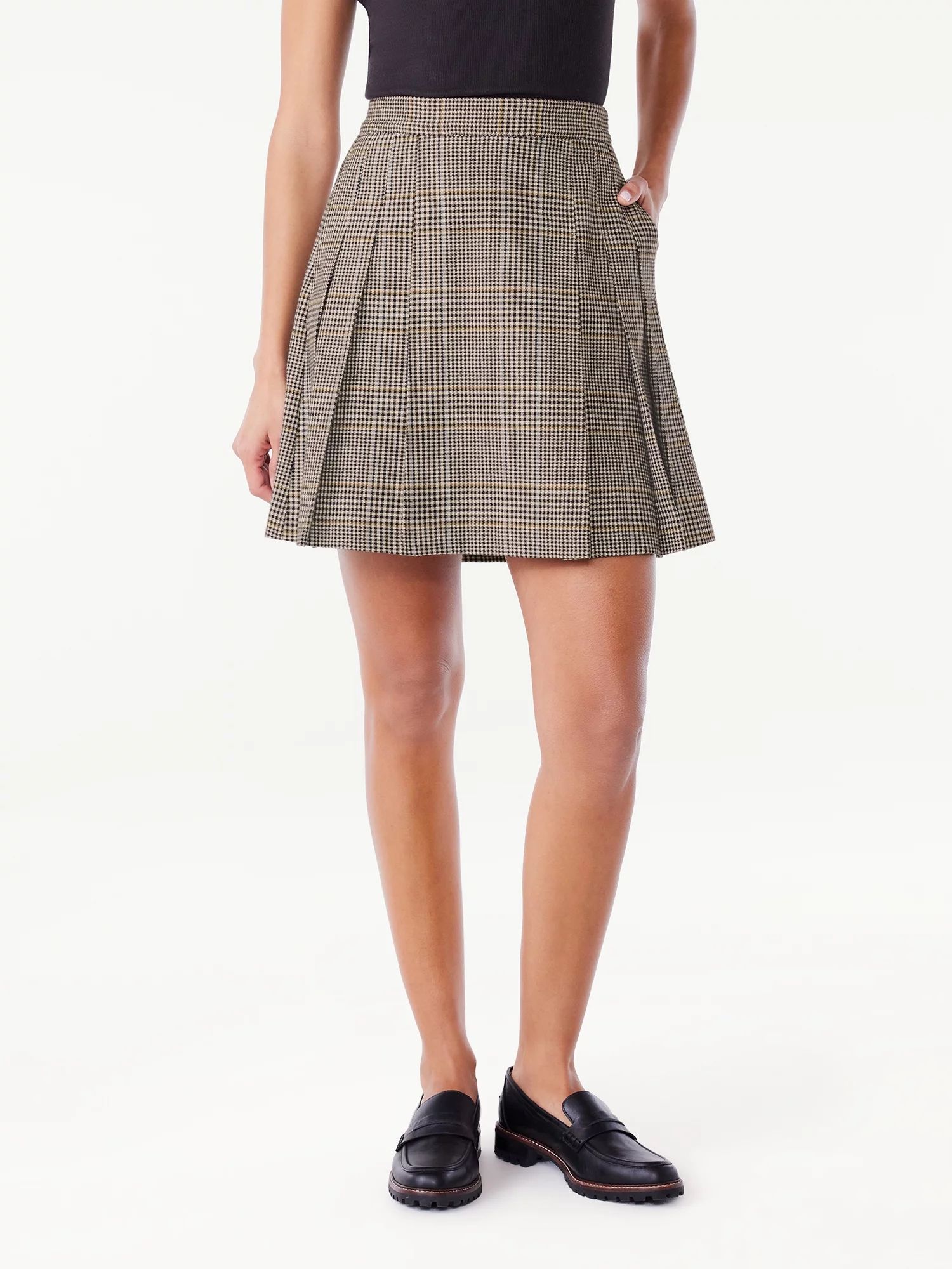 Free Assembly Women's Pleated Mini Skirt, Sizes 0-18 | Walmart (US)