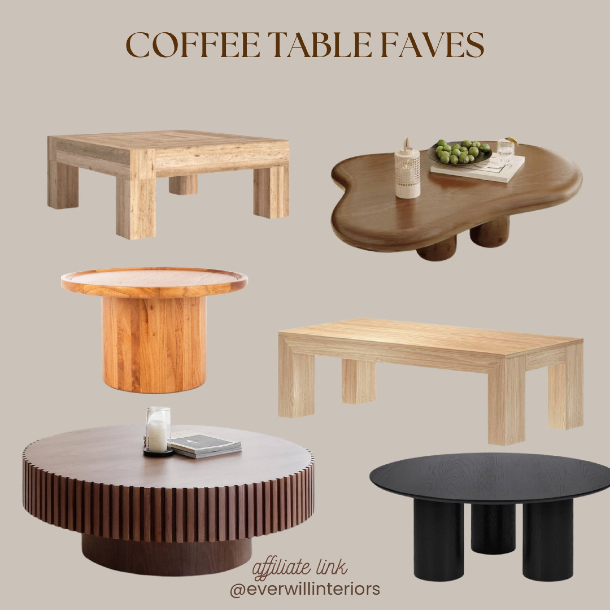 My favorite coffee table finds!

#coffeetableinspo #coffeetabledecor #coffeetablesonsale #coffeetablefinds #neutralcoffeetables #walnutcoffeetable #oakcoffeetable