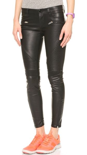 Black Vegan Leather Moto Pants | Shopbop